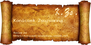 Konicsek Zsuzsanna névjegykártya